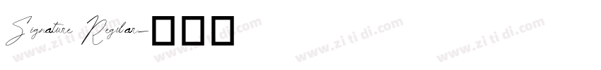 Signature Regular字体转换